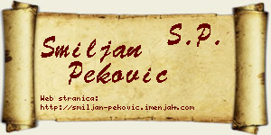 Smiljan Peković vizit kartica